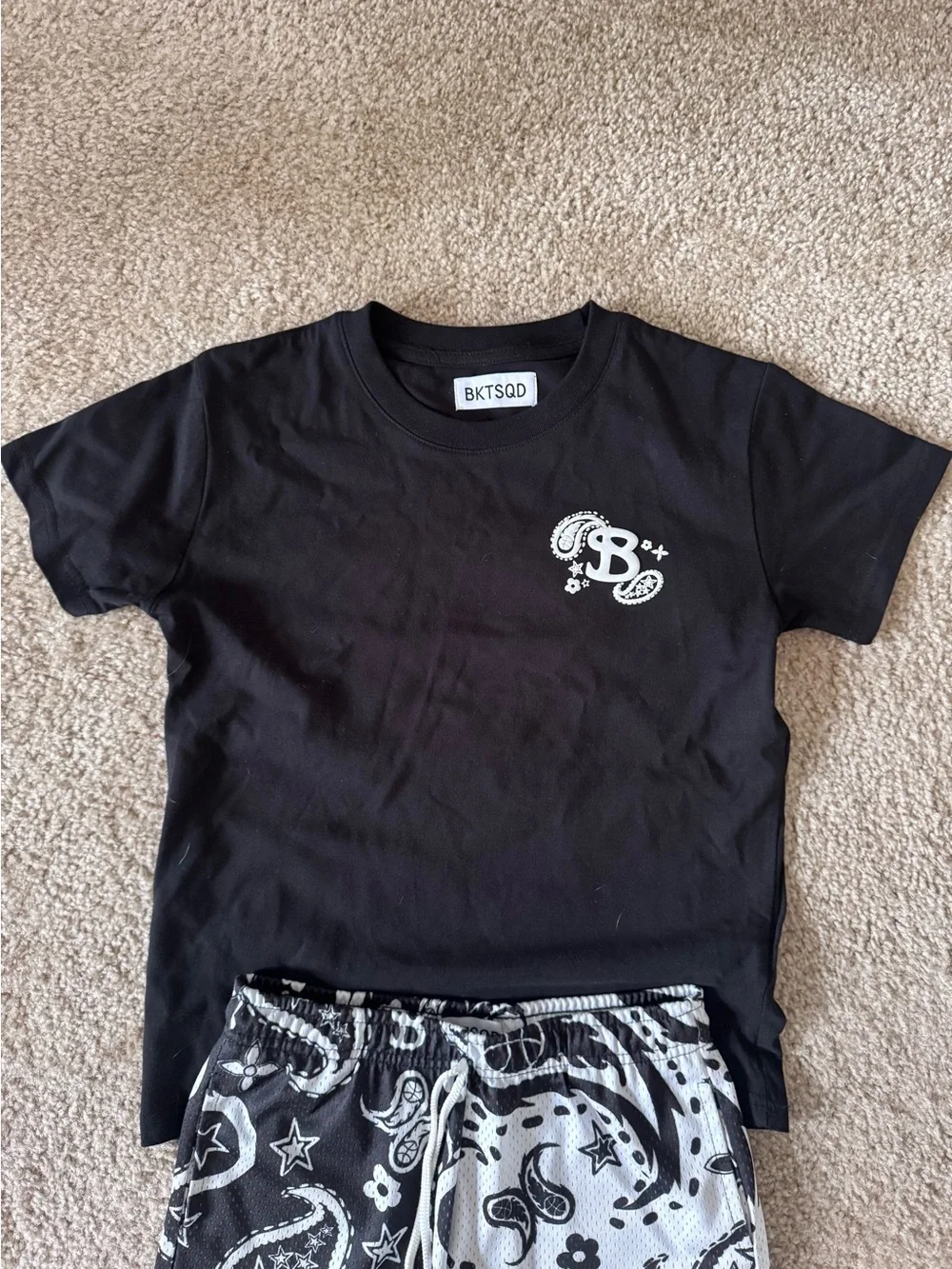 NWT BKTSQD Matching Basketball Shirt and Short Set - Youth Medium